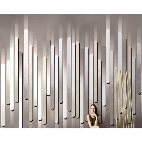 Beibehang Nordic minimalist 3d stereo stripe wallpaper modern living room TV background mural wall paper bedroom wall covering