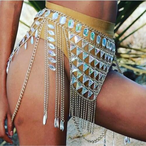 Boho Tassel Waist Chains Belly Dance Summer Beach Body Jewelry Fashion Belts Punk Skirts Body Accessories Jewelry for Women