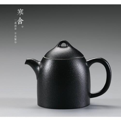 Teapot ceramic black pottery Taiwan kungfu tea set home style Japanese style tea pot small teapot single pot kettle teaware