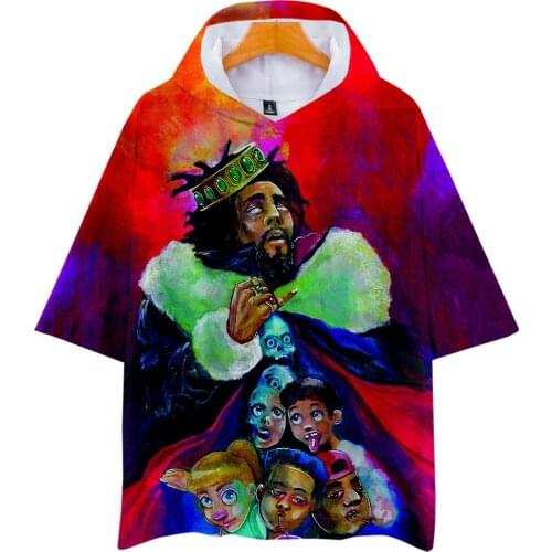 J Cole t shirt tops King Cole Dreamville tshirt men women hip hop KOD t-shirt streetwear Tee shirt Short Hooded t shirts clothes
