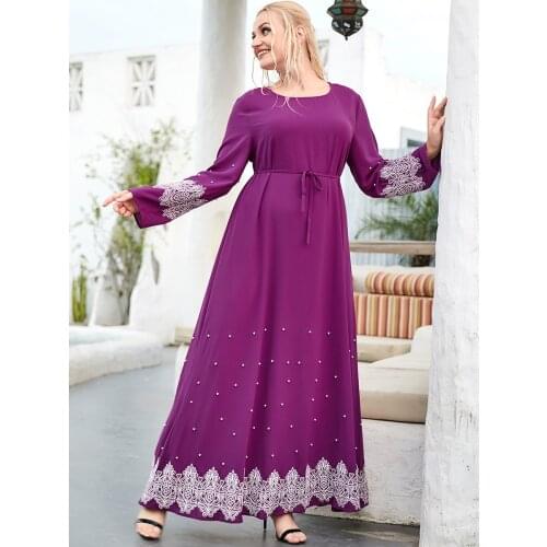 Eid Mubarak Abaya Dress Dubai Muslim Women Turkey Embroidery Hijab Dresses Islamic Clothing Caftan Marocain Vestido Musulmane