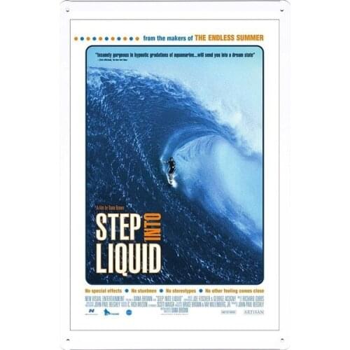 Classic Step Into Liquid Movie Poster Metal Tin Sign Bar Pub Home Cinema Wall Plaques