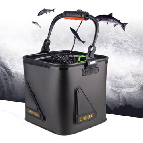 Fishing Bucket Box Folding Storage Container Carrier EVA Nvironmentally Handle For Fishing Camping Outdoor Tackle Storage Bag