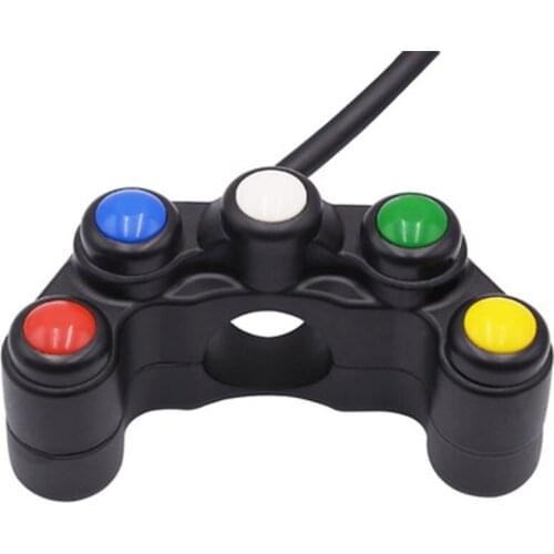 Motorcycle Switches 12V Aluminum Handlebar Mount Turn Signal Lights Horn ON OFF Start Kill Switch Headlight