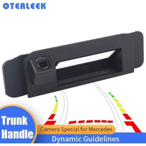 Wired Wireless Dynamic Trajectory Trunk Handle Car Rear View Camera For Mercedes C Class W205 W203 CLA W117