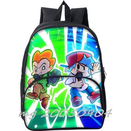 16 inch Games Friday Night Funkin Printing Satchel Laptop Rucksack Backpack Student School Shoulder Bag Teenager Travel