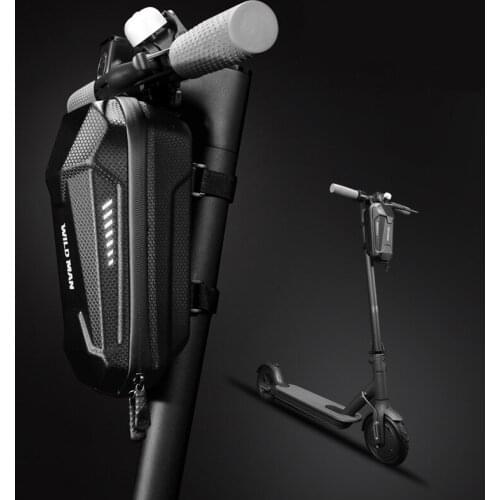 WILD MAN Bicycle Bag Universal Electric Scooter EVA Hard Shell Bags Waterproof Reflective Electric Scooter Storage Bag