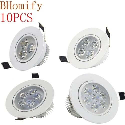 Super Bright Recessed LED Dimmable Downlight 9W 12W 15W 21W LED Spot light LED Recessede Ceiling Lamp AC 110V220VAC85-265V