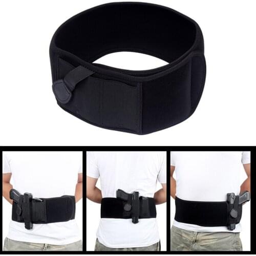 Tactical Universal Abdominal Band Holster Designed for Right/Left Hand for Glock 17 19 22 Series and Most Pistol Handguns Combo