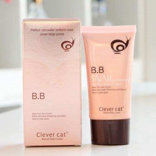 Snail Lock Water BB Cream Nude Makeup Cream Screw Snail Secretion Shrink Pores Brighten Skin Colour Face Makeup BB Cream