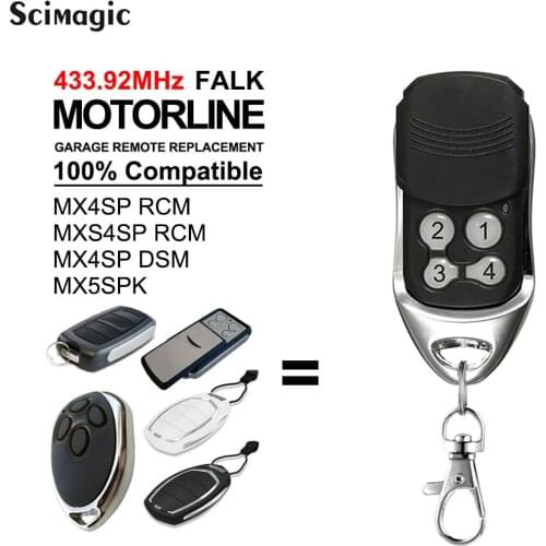 Garage Control For Motorline MX4SP RCM / MXS4SP RCM / MX4SP DSM / MX5SP 433.92 MHz Gate Command Transmitter