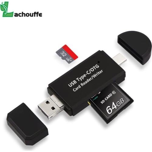 USB 2.0 SD/TF OTG Card Reader Micro SD Card Reader Adapter Type-C Micro USB SD Memory Card Adapter for Type C/Android/PC deveice