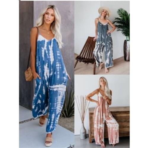Loose Suspenders Womens Printed Jumpsuit Delicate Comfortable Fashion Simplicity Casual Sweet Elegant Skin-Friendly 2020