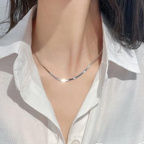 Women Jewelry Fashion Metal Choker Necklace 2021 New Design Hot Selling Single One Chain Necklace For Girl Fine Accessories