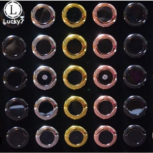 10pcs/lot Round Stainless Steel Diamond Display Box High Quality Metal gemstone Cases Diamond Storage Organizer Gift Box 3*1.7cm