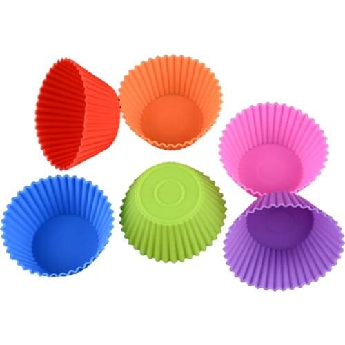 10 Pcs Silicone Cake Mold for Chocolate Mousse Ice Cream Jello Pudding Desserts Muffin Cup Baking Pan Mould Decorating Tools