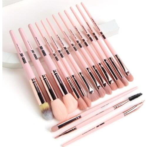 15Pcs Makeup Brushes Tool Set Powder Eye Shadow Foundation Blush Blending Brush Cosmetic Makeup Brush Kit for Women Maquiagem