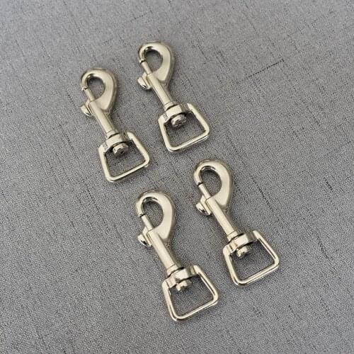 20 Pieces Silver 15mm sale by bulk Metal Retaining ring Carabiner Clip Swivel Trigger Dog Buckle Key Hooks DIY 15GK-y