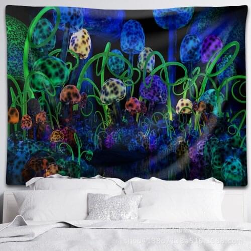 3D Psychedelic Mushroom Fairytale Mushroom World home decoration mushroom Art Tapestry Modern Home Decor Living Room walldecor