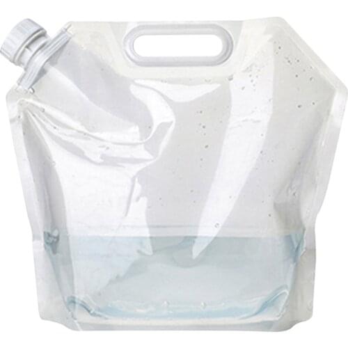 5/10/15L Water Bag Folding Portable Sports Storage Container Jug Bottle Inlaid Handle Water Bag For Outdoor Travel Camping