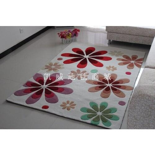 American rustic carpet flower polyacrylonitrile fiber carpet living room carpet bedroom bed carpet