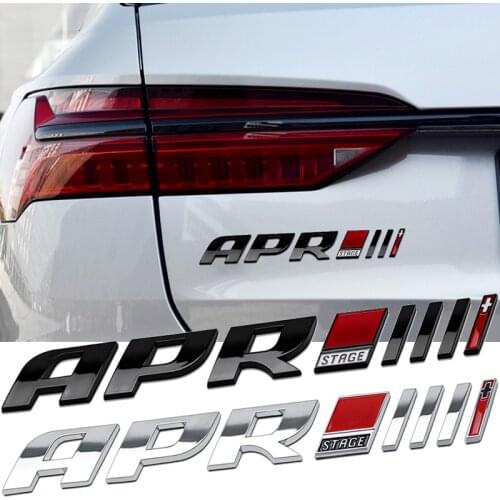 Car APR Stage 3 Logo Trunk Sticker For Audi Seat Cordoba Toled Alhambr Arona Ateca C5 C6 C7 C8 B5 B6 B7 B8 B9 A4 A6 Car Styling