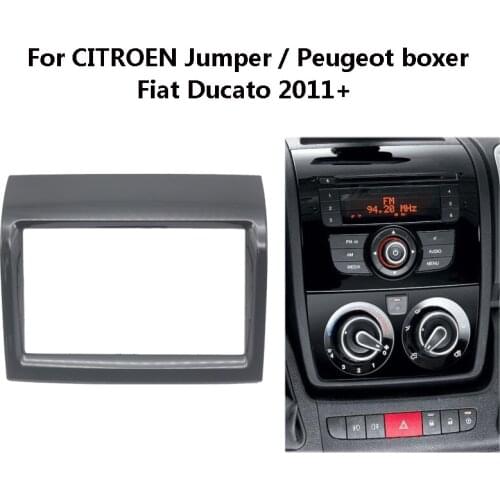Car Radio Fascia for CITROEN Jumper/PEUGEOT Boxer/FIAT Ducato Stereo Dashboard Panel CD Trim Double 2 Din Installation Frame Kit