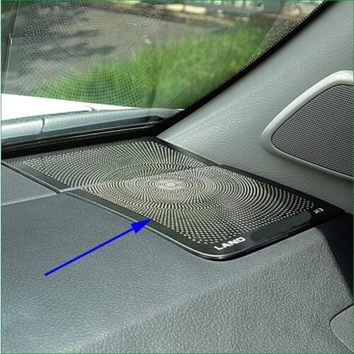 For Toyota Land Cruiser PRADO FJ150 2010-2017 Black metal dashboard Stereo Speaker Cover Sticker Trim Car Styling Accessories