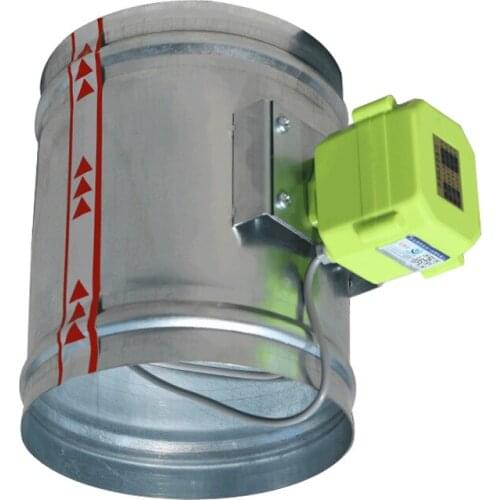 DC24V Damper Electric Air Valve Motorized Check Valve for 3/4/5/6/8inch Pipe 80/100/125/150/200/250mm AC220V