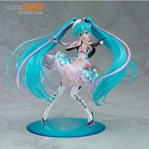 Newest Good Smile Original Anime Figure Vocaloid Hatsune Miku Racing 2019 Almond Tofu 21Cm Collectile Model Action Figure Toys