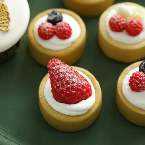 4Pcs/set Simulation Fruit Pie Model Fake Cake Desserts Strawberry Tart Gourmet реквизит для фотосъемки Bakery Window Decoration