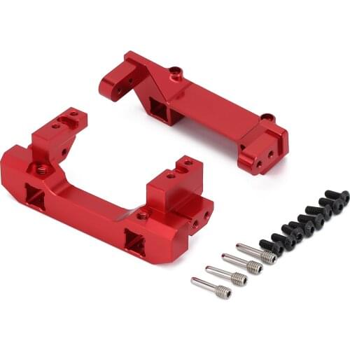 INJORA CNC Alloy Aluminum Red Front Rear Bumper Mount for 1/10 TRAXXAS TRX4 8237 Upgrade Parts
