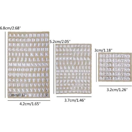 3 Styles Alphabet Letter Number Resin Decorative Stickers Resin Mold Crafts U2JF