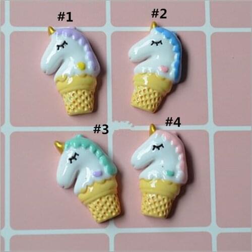Unicorn Head ICECREAM Cabochon| Kawaii Fairy unicron Deco| Magical Girl Jewellery DIY (20mm x30mm)