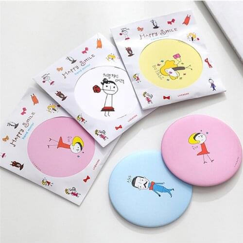 Multi Styles Round Makeup Mirror Cartoon Pattern Portable Compact Pocket For Women Girl Cosmetic Small Compact Mirrors