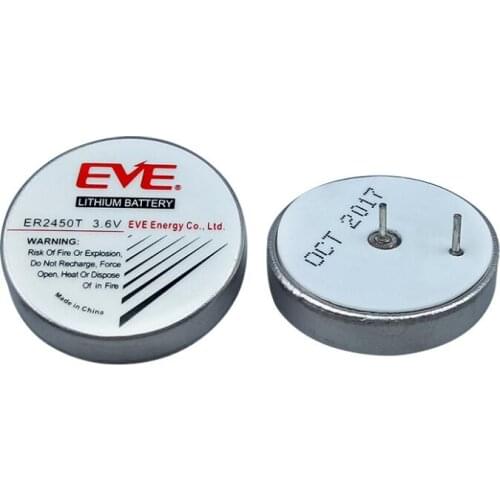 10PCS New original ER2450T ER2450 car tire pressure high temperature buckle type 3.6V lithium battery