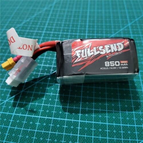 IFlight FULLSEND 4S 14.8V 850mAh 95C Lipo Lithium Battery Amass XT30 Plug Connector for FPV Racing Drone Tinywhoop Frame Kits