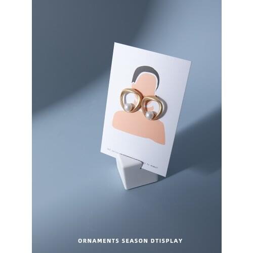 Creative White Gypsum Earrings Display Holder Earrings Display Stand Earrings Show Paper Card