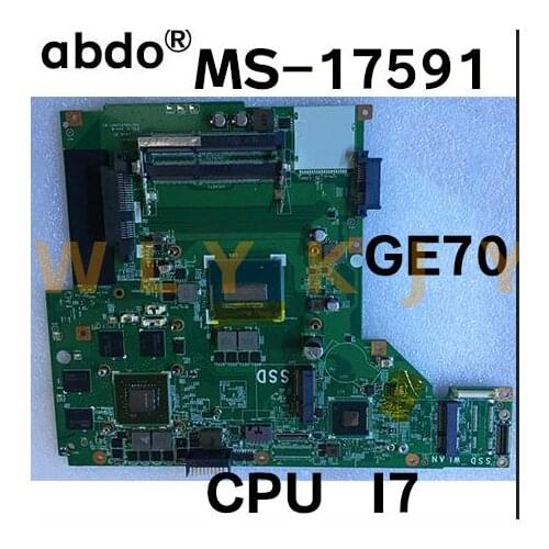 For MSI GE70 MS-1759 laptop motherboard MS-17591 motherboard with CPU I7 4710HQ GPU GTX850 / GTX860M 100% test work