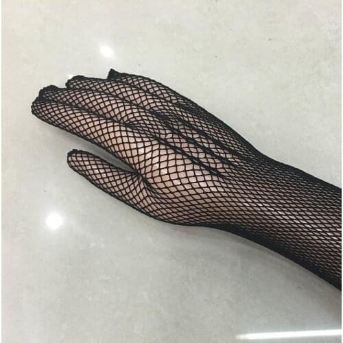 2019 New Sexy Long Sleeve Mesh Gloves Mesh Gauntlets Black Lacing Glovs Sexy Lingerie Liturgy gloves 135