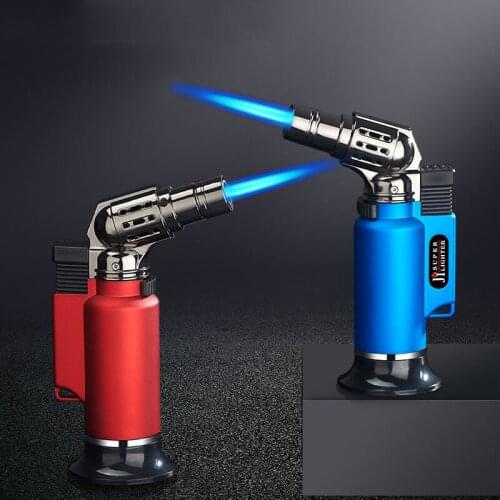 2021New Outdoor Camping BBQ Ignition Tool Spray Gun Turbo Lighter Windproof Gas Lighter Cigar Smoking Accessories Gift For Men