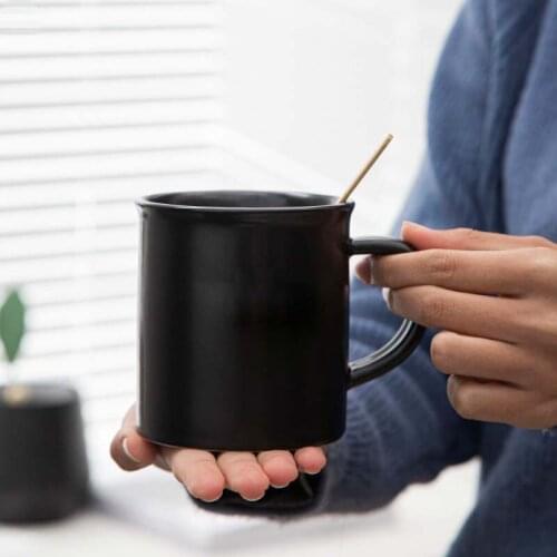 Star Papa New Product Water Cup White Black Brand Coffee Desktop Ceramic Mug