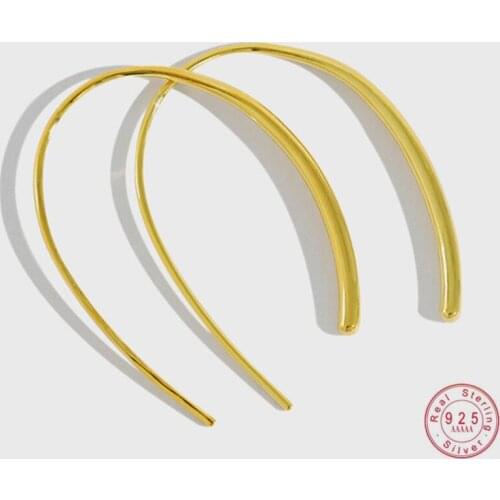 925 Sterling Silver Korean Version Simple U-shaped Stud Earrings Women Exquisite Temperament Party Jewelry Accessories