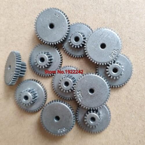 Alloy steel gear 0.6M 16T + 0.5M 44T duplex gear, outside diameter 10.8mm, 23mm metal gear