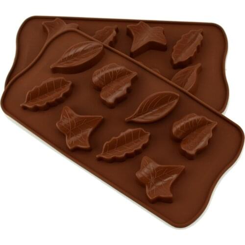 Silicone Chocolate Mold 8 Cavity Candy Leaf Molds Fondant Mould Cookie Dessert Chocolate Jelly Baking DIY Cake Mold Dropshipping