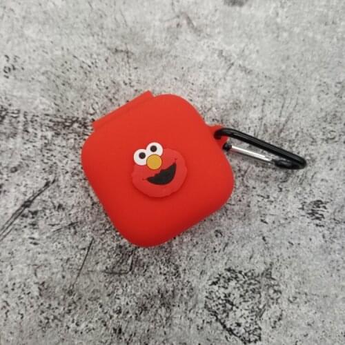 Silicone Cartoon Case for OPPO Enco W51 TWS Earphone Bluetooth Headset Protective Cover Anti-lost Buckle