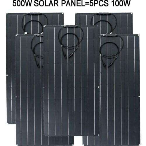 Solar Panel 300W 1000W ETFE Waterproof Film Coating Flexible Solar Panel 100W 12V Battery Charge For Home System Car Boat