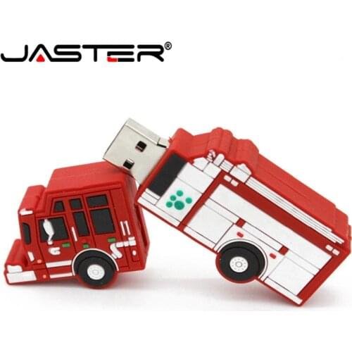JASTER pendrive fire truck usb flash drive pen drive car toy u disk 4GB 8GB 16GB 32GB flash memory sticks
