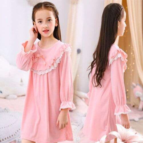 Winter Mother and Daughter Clothes Kids sleepwearFamily Full Velvet for Girls Nightdress Princess Pajamas Children Wear