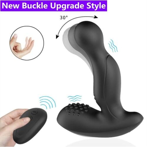 Buckle Move Male Prostate Massager Vibrating Anal Plug Buttplug G-Spot Stimulate Vibrator Gay Sex Toys Wireless Remote Control